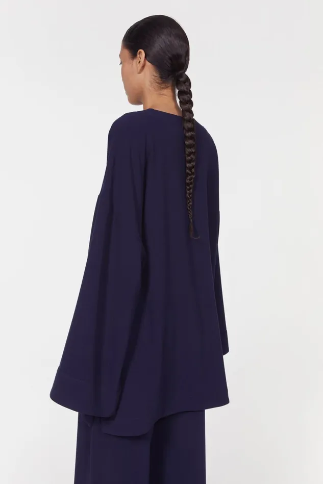Beale Drape Top Midnight Blue Women Rodebjer Sets and Suits