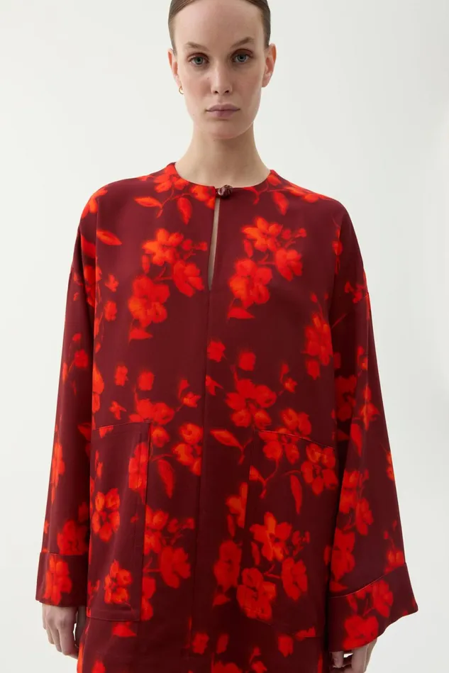 Beale Patchwork Blouse Burnt Umber Women Rodebjer Tops