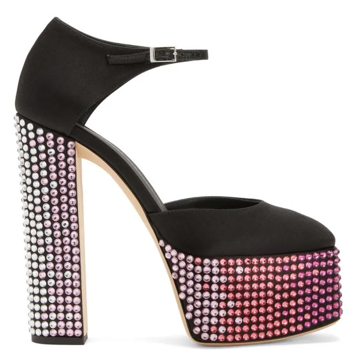 Bebe Strass Black Women Giuseppe Zanotti Sandals