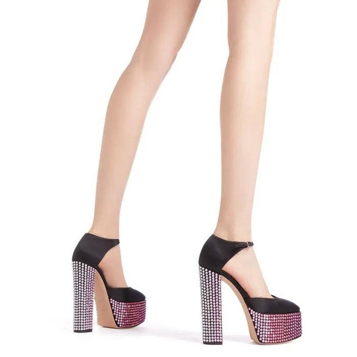 Bebe Strass Black Women Giuseppe Zanotti Sandals