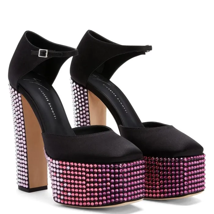 Bebe Strass Black Women Giuseppe Zanotti Sandals