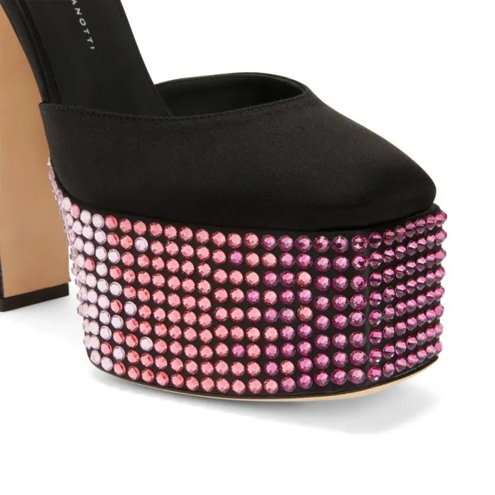 Bebe Strass Black Women Giuseppe Zanotti Sandals