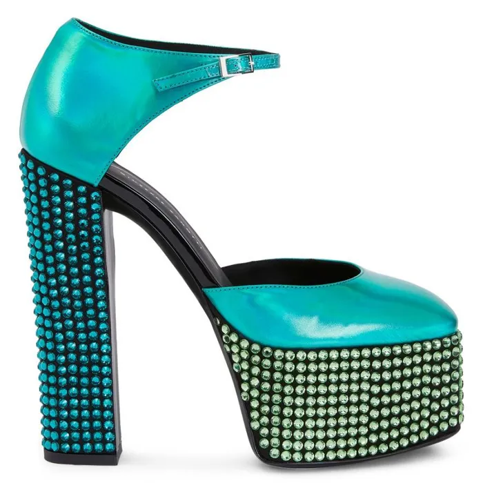 Bebe Strass Blue Women Giuseppe Zanotti Sandals