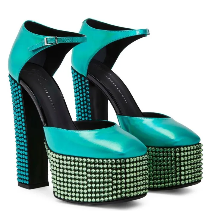 Bebe Strass Blue Women Giuseppe Zanotti Sandals