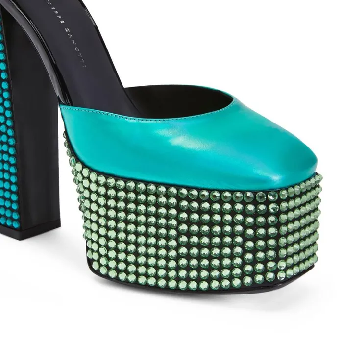 Bebe Strass Blue Women Giuseppe Zanotti Sandals