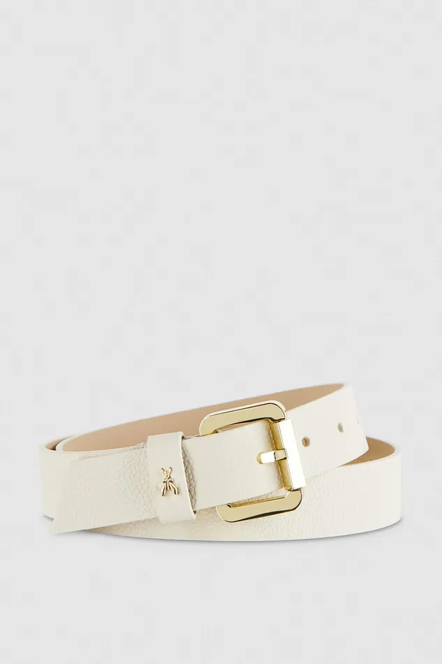 Belts Women Patrizia Pepe Roller BuckleAdorned LowWaist Belt Off White
