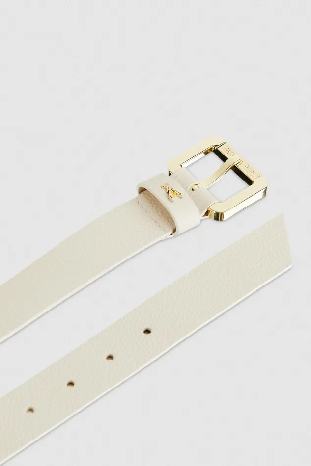 Belts Women Patrizia Pepe Roller BuckleAdorned LowWaist Belt Off White