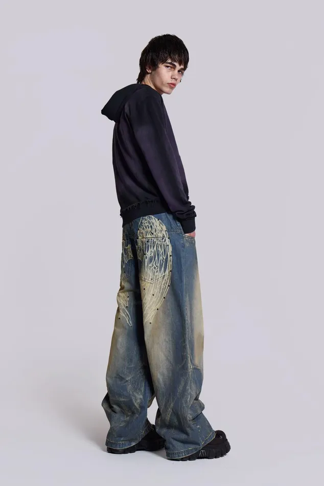 Bestsellers Men Jaded London Shop Blue Ethereal Colossus Jeans