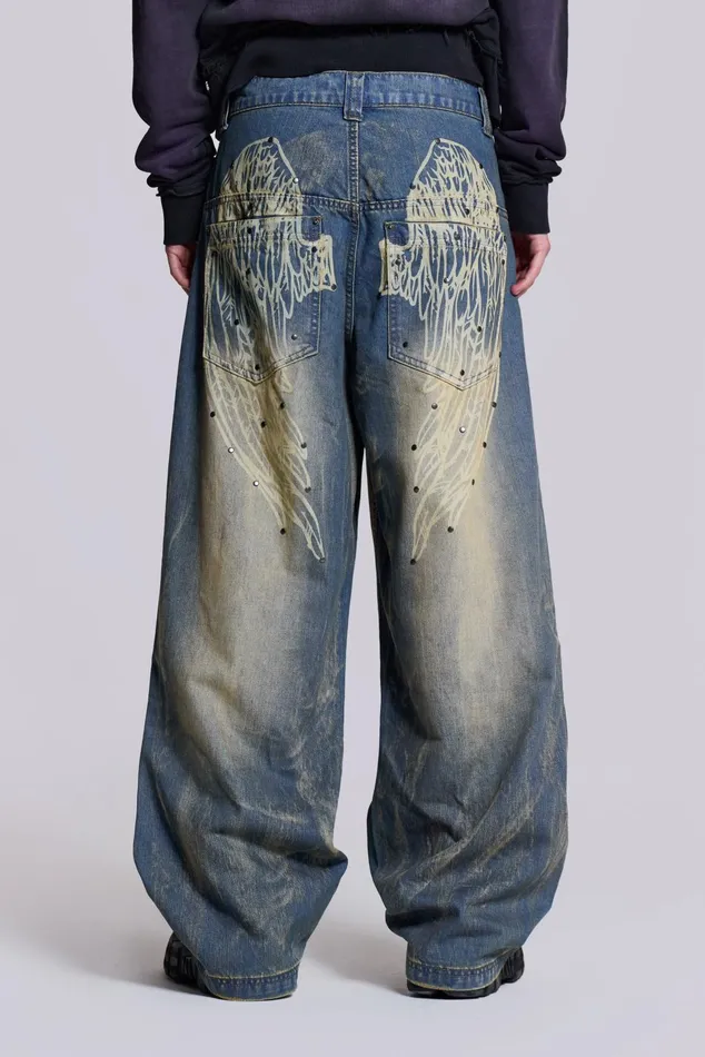 Bestsellers Men Jaded London Shop Blue Ethereal Colossus Jeans