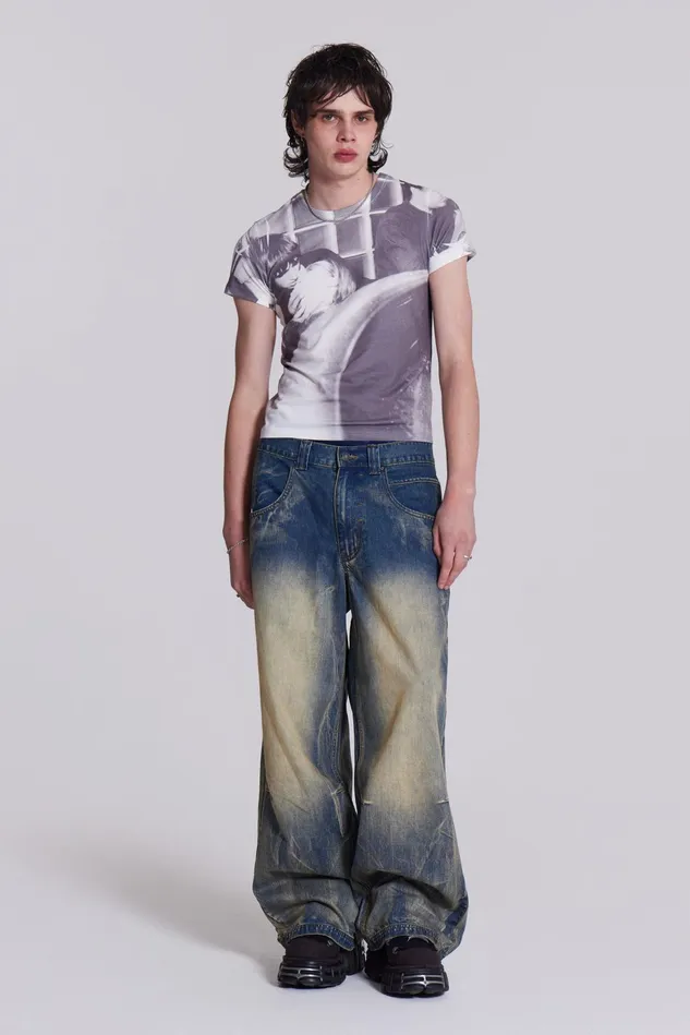 Bestsellers Men Jaded London Shop Blue Ethereal Colossus Jeans