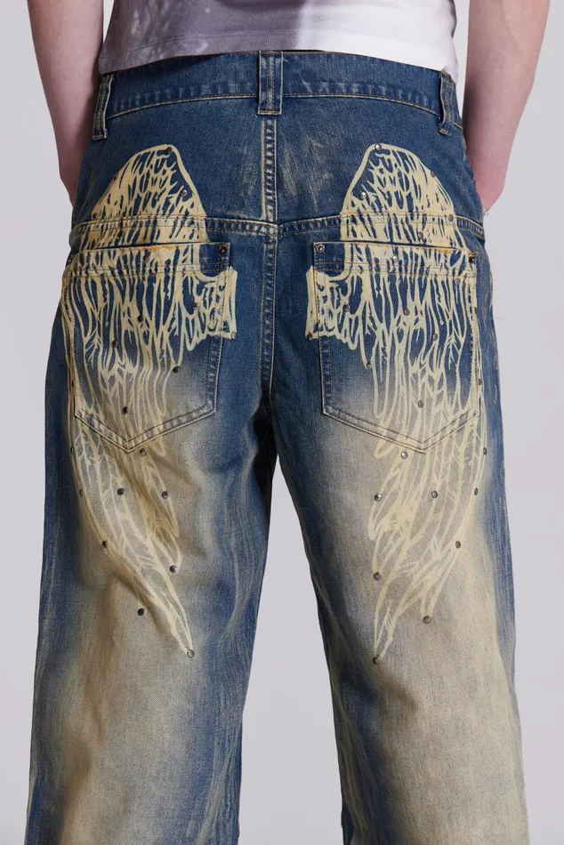 Bestsellers Men Jaded London Shop Blue Ethereal Colossus Jeans