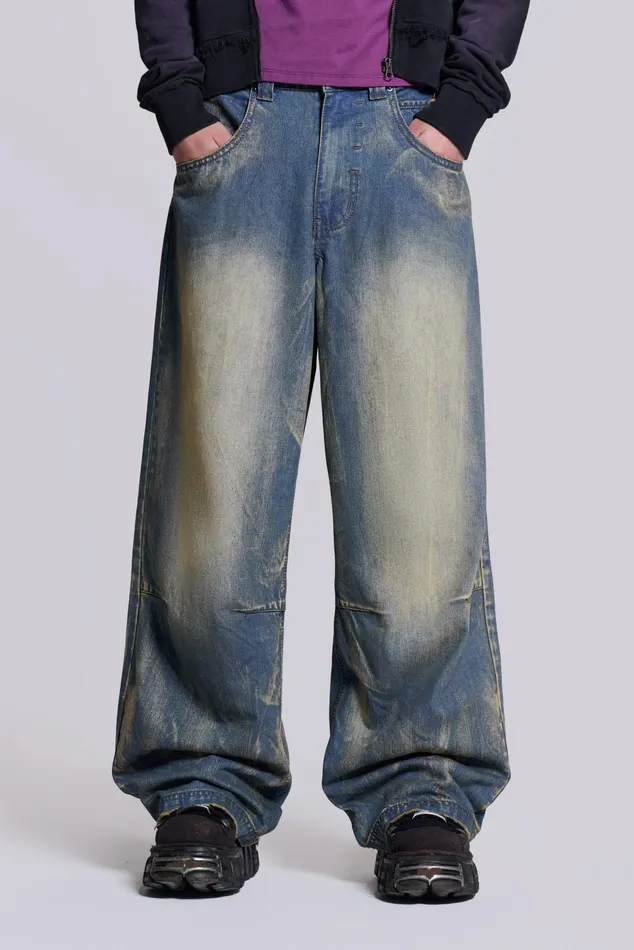 Bestsellers Men Jaded London Shop Blue Ethereal Colossus Jeans