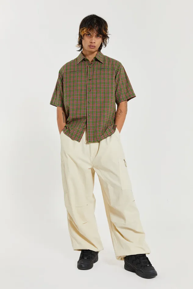 Bestsellers Men Jaded London Shop Ecru Parachute Cargo Pants