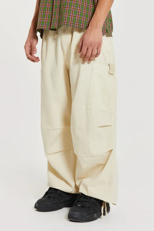 Bestsellers Men Jaded London Shop Ecru Parachute Cargo Pants