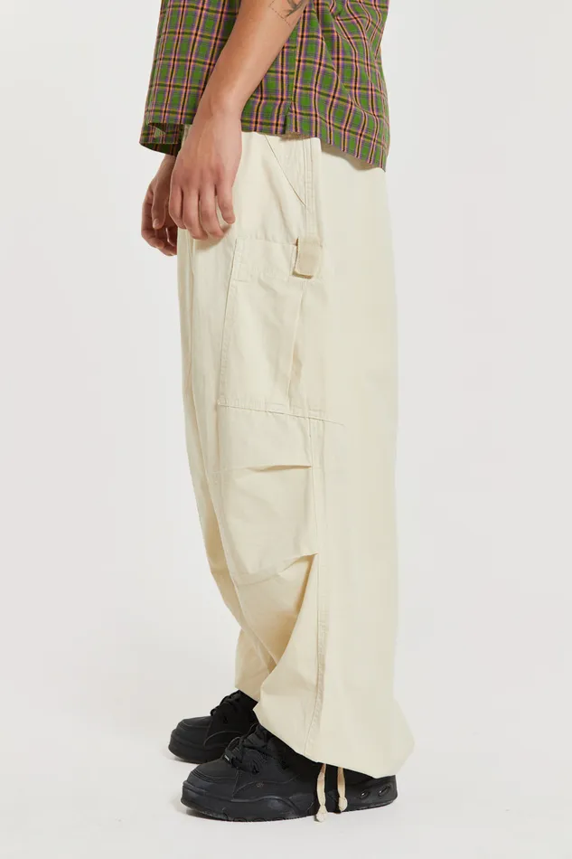 Bestsellers Men Jaded London Shop Ecru Parachute Cargo Pants