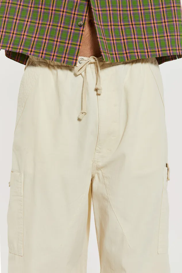 Bestsellers Men Jaded London Shop Ecru Parachute Cargo Pants