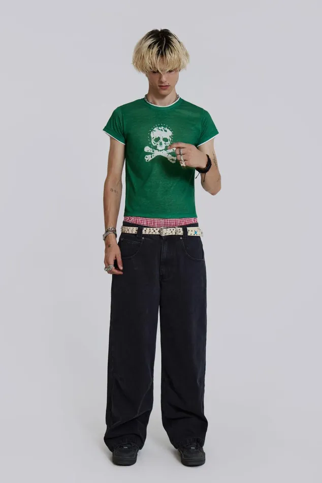 Bestsellers Men Jaded London Shop Solid Black Low Rise Colossus Jeans