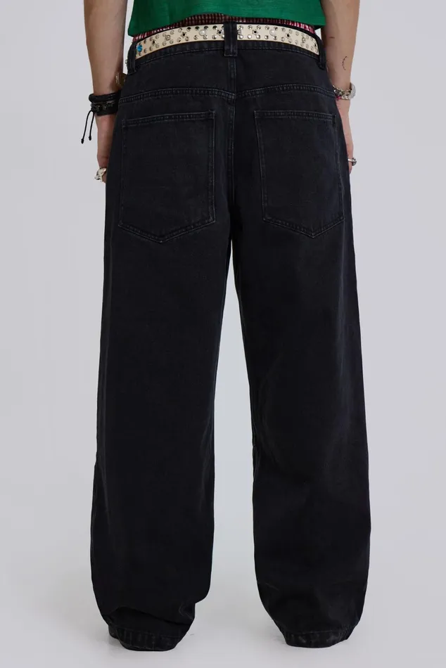 Bestsellers Men Jaded London Shop Solid Black Low Rise Colossus Jeans