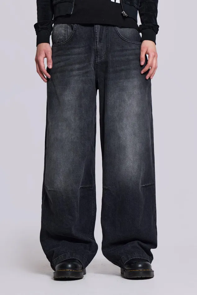 Bestsellers Men Jaded London Shop Washed Black Colossus Jeans
