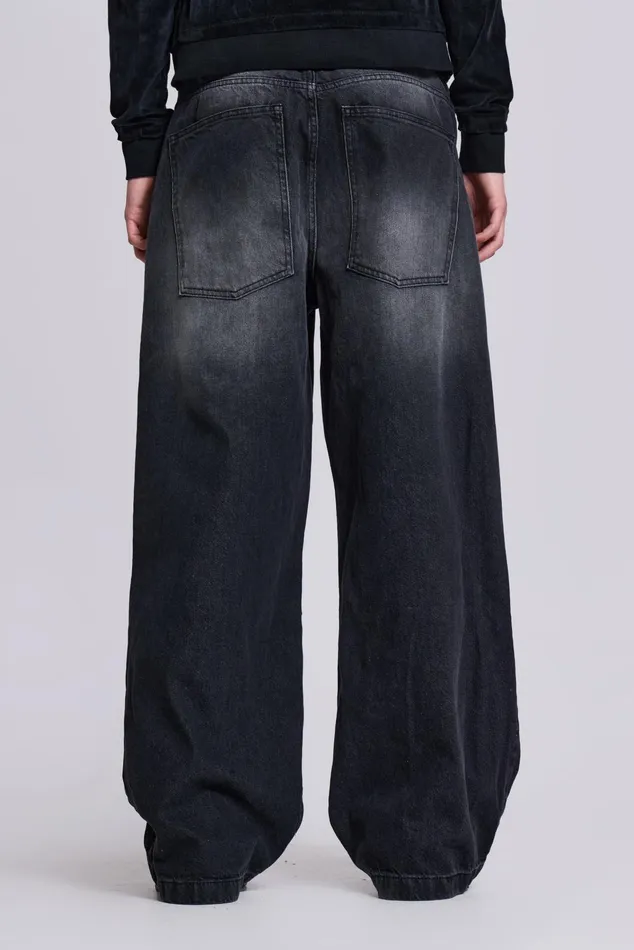 Bestsellers Men Jaded London Shop Washed Black Colossus Jeans
