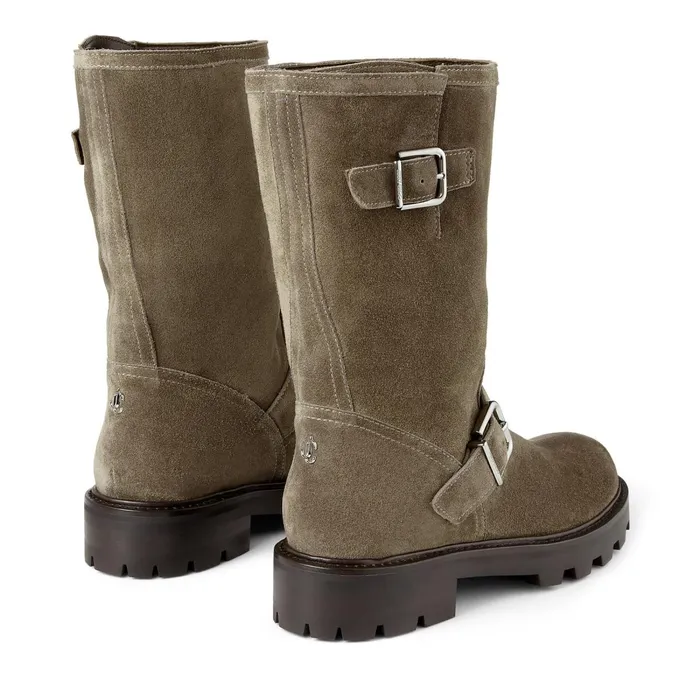 Biker Ii Mink Velvet Suede Biker Boots Mink Women JIMMY CHOO Boots