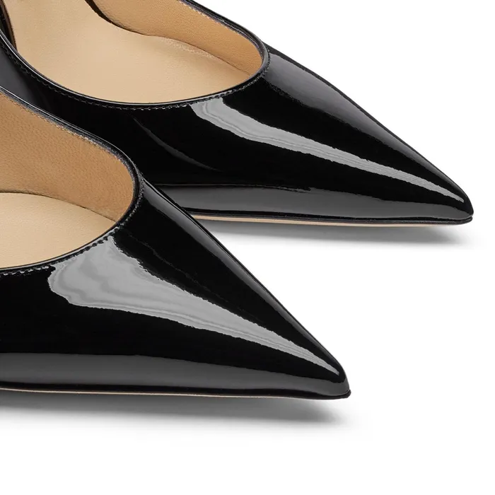 Bing 100 Black Patent Leather Mules With Crystal And Pearl Strap Blackwhite Women JIMMY CHOO Mules