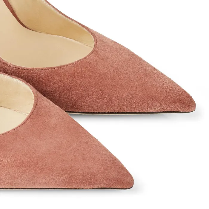 Bing 100 Dark Blush Suede Mules With Crystal And Pearl Strap Dark Blushwhite Women JIMMY CHOO Mules