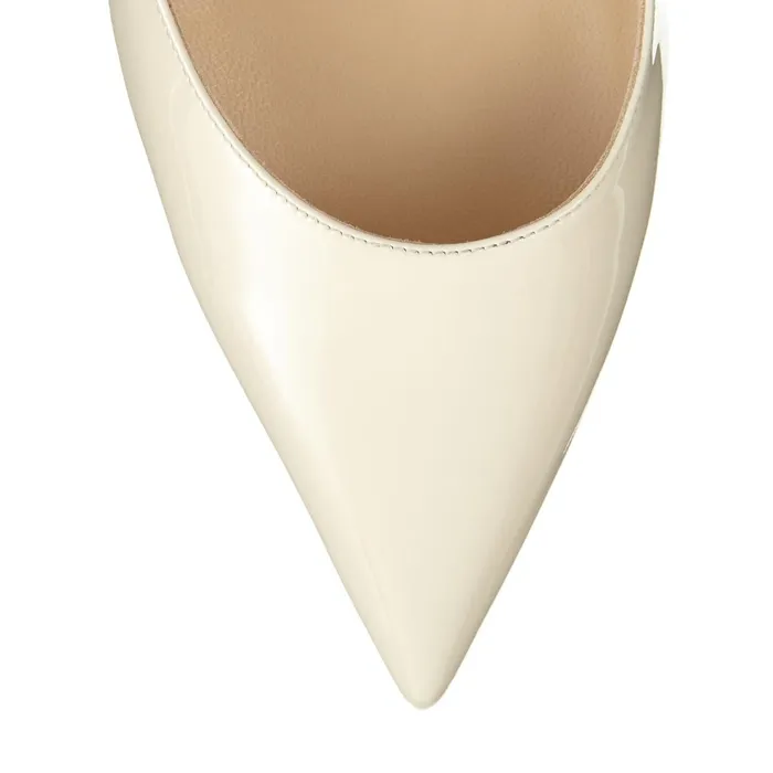 Bing Flat Linen Patent Leather Mules With Crystal Strap Linen Women JIMMY CHOO Bridal Shoes