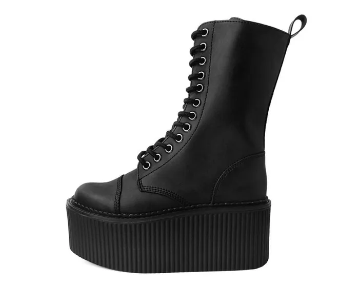 Black 12Eye Casbah Stratocreeper Boot Women TUK Shoes Platforms Black 12Eye Casbah Stratocreeper Boot Women TUK Shoes Platforms