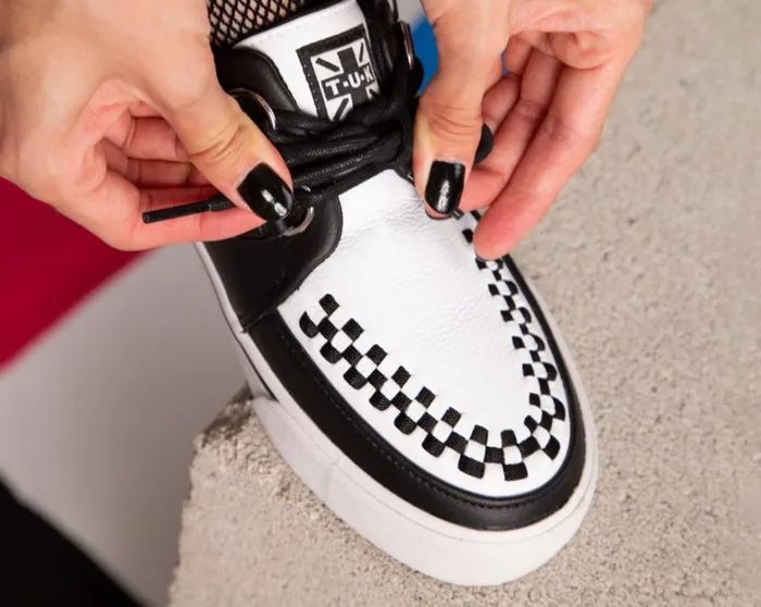 Black and White 2Ring Creeper Sneaker Men TUK Shoes Vegan Black and White 2Ring Creeper Sneaker Men TUK Shoes Vegan
