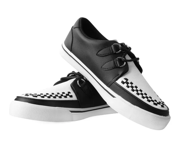 Black and White 2Ring Creeper Sneaker Men TUK Shoes Vegan Black and White 2Ring Creeper Sneaker Men TUK Shoes Vegan