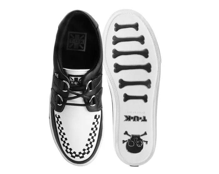 Black and White 2Ring Creeper Sneaker Men TUK Shoes Vegan Black and White 2Ring Creeper Sneaker Men TUK Shoes Vegan