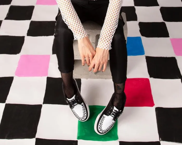 Black and White 2Ring Creeper Sneaker Men TUK Shoes Vegan Black and White 2Ring Creeper Sneaker Men TUK Shoes Vegan