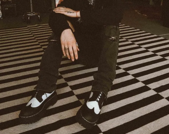 Black and White Double Decker Brogue Men TUK Shoes Vegan Black and White Double Decker Brogue Men TUK Shoes Vegan
