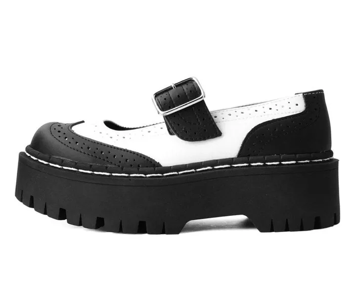 Black and White Double Decker Mary Jane Women TUK Shoes Mary Janes Black and White Double Decker Mary Jane Women TUK Shoes Mary Janes