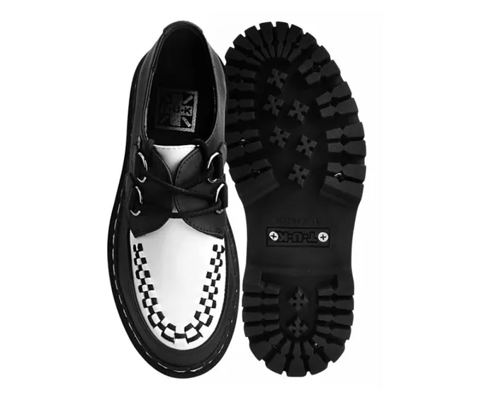 Black and White TUKskin Interlace Double Decker Creeper Men TUK Shoes Vegan Black and White TUKskin Interlace Double Decker Creeper Men TUK Shoes Vegan