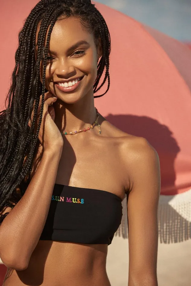 Black Bikini NOLO and AZZA COLORMOON Black Women Banana Moon Bralette