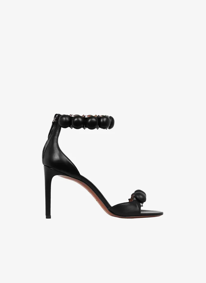 Black Bombe Sandals In Calfskin Women Alaa Sandals