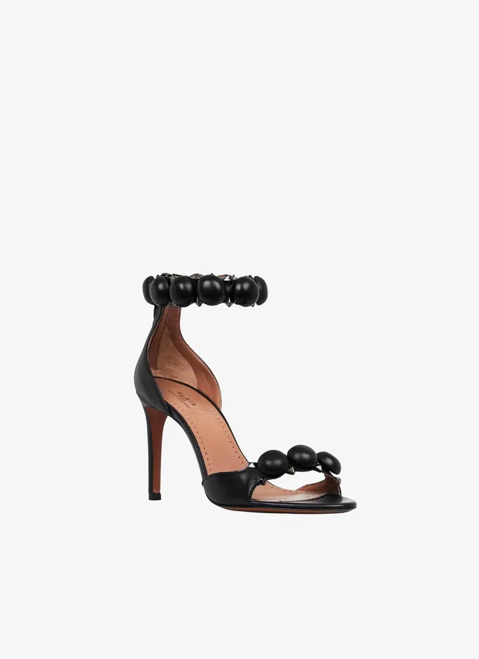 Black Bombe Sandals In Calfskin Women Alaa Sandals Black Bombe Sandals In Calfskin Women Alaa Sandals