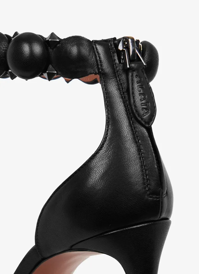 Black Bombe Sandals In Calfskin Women Alaa Sandals Black Bombe Sandals In Calfskin Women Alaa Sandals