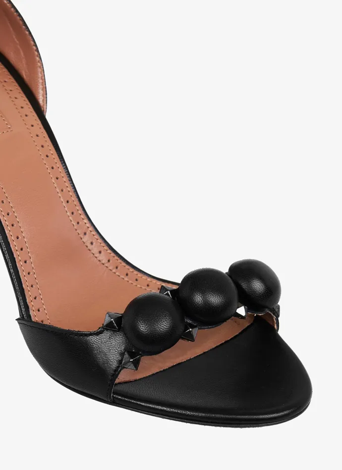 Black Bombe Sandals In Calfskin Women Alaa Sandals Black Bombe Sandals In Calfskin Women Alaa Sandals