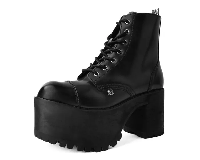 Black BrushOff 7Eye Nosebleed Boot Women TUK Shoes Vegan