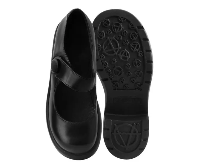 Black Bubble Anarchic Mary Jane Platform Women TUK Shoes Vegan Black Bubble Anarchic Mary Jane Platform Women TUK Shoes Vegan