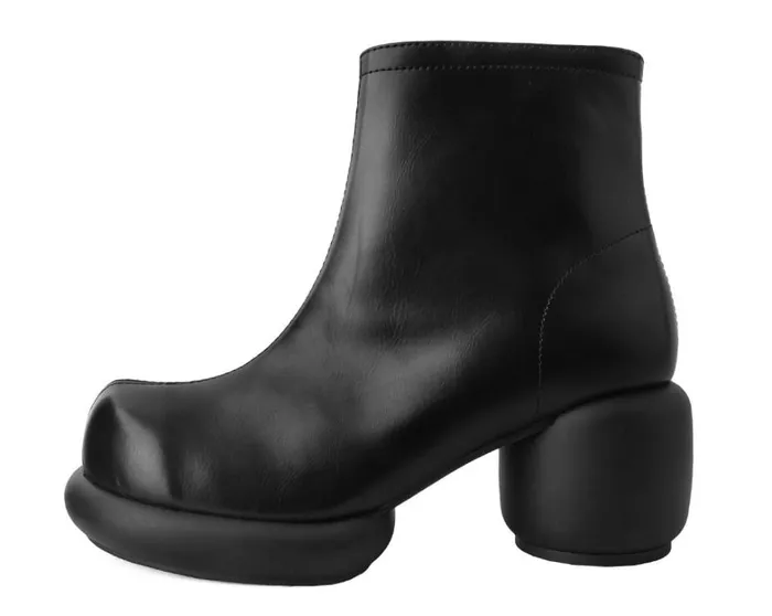 Black Burnished Bubble II Anarchic Zip Boot Women TUK Shoes Boots Black Burnished Bubble II Anarchic Zip Boot Women TUK Shoes Boots