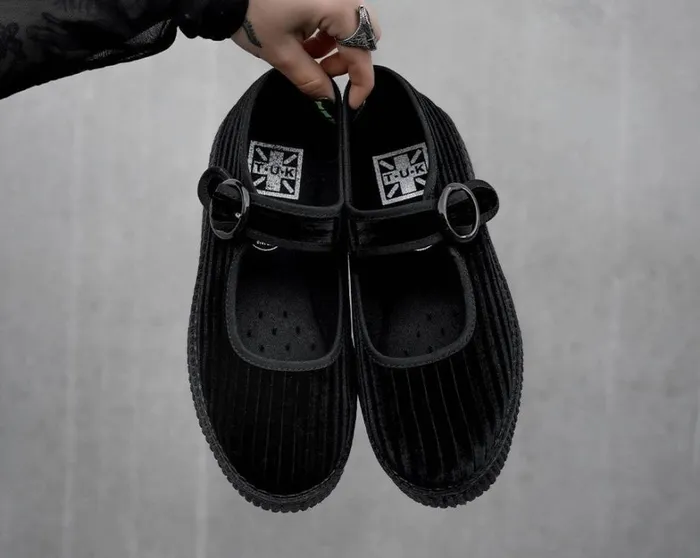 Black Corduroy Viva Low Mary Jane Women TUK Shoes Mary Janes Black Corduroy Viva Low Mary Jane Women TUK Shoes Mary Janes