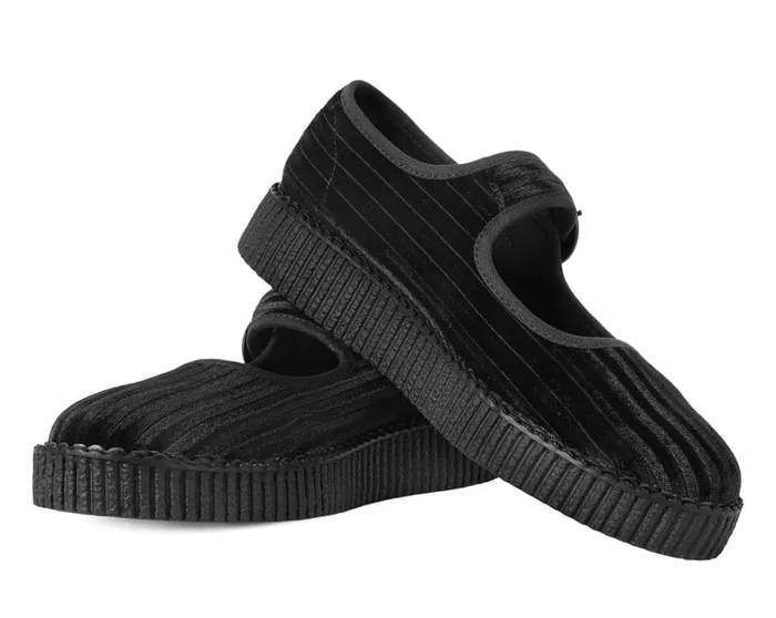Black Corduroy Viva Low Mary Jane Women TUK Shoes Mary Janes Black Corduroy Viva Low Mary Jane Women TUK Shoes Mary Janes
