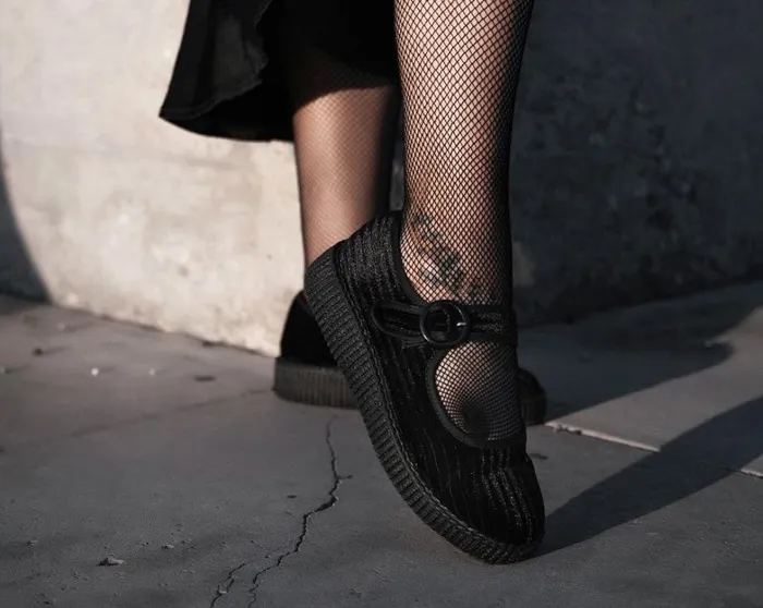 Black Corduroy Viva Low Mary Jane Women TUK Shoes Mary Janes Black Corduroy Viva Low Mary Jane Women TUK Shoes Mary Janes
