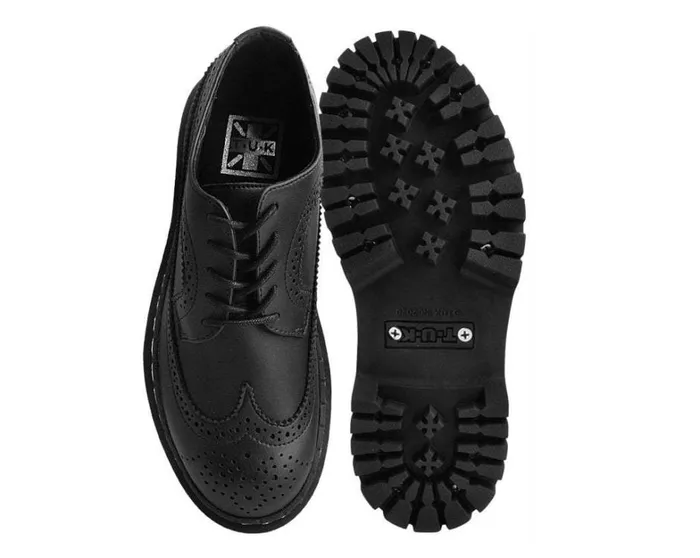 Black Double Decker Brogue Men TUK Shoes Dress Shoes Black Double Decker Brogue Men TUK Shoes Dress Shoes