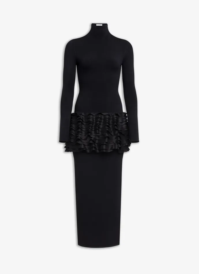 Black FRILL DRESS Women Alaa Dresses