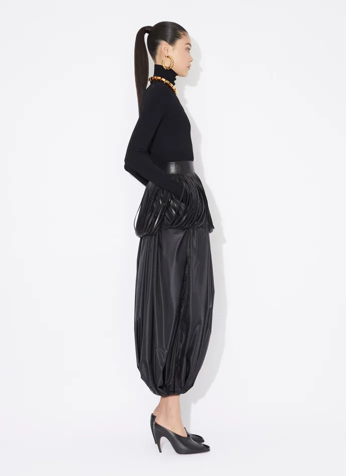 Black FRINGED LEATHER BELT Women Alaa Belts